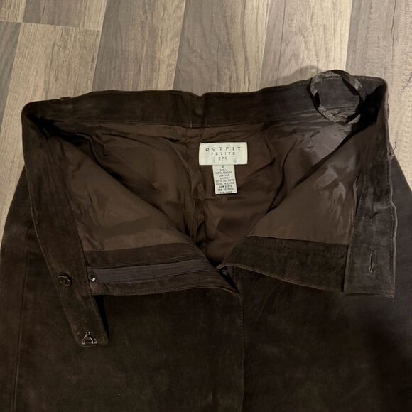 Vintage Outfit Petite Fully Lined Suede Pants Size 6 EUC - Picture 8 of 8